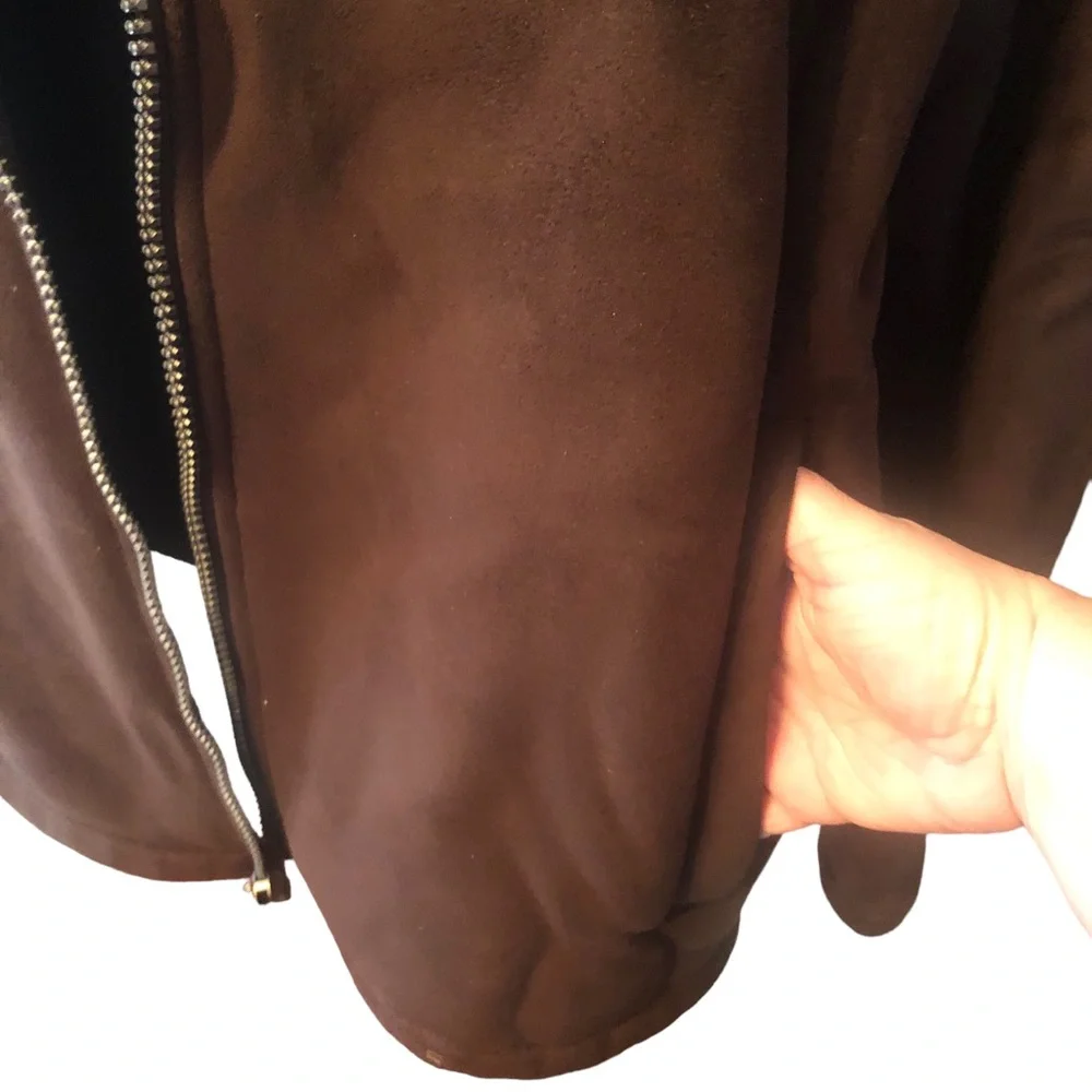 Axcess Brown Faux Suede Jacket size XL
